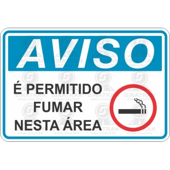 É permitido fumar nesta área